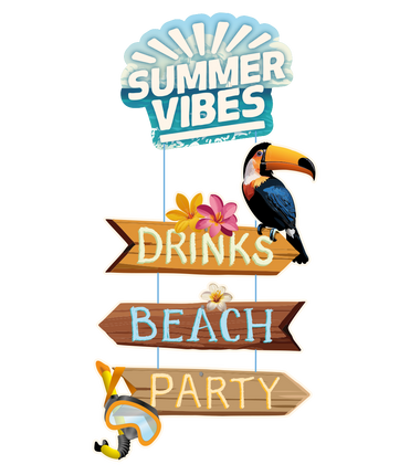 Feestbazaar Deur Deco Summer vibes Hawaii Party