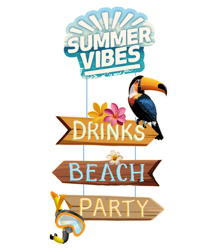 Feestbazaar Deur Deco Summer vibes Hawaii Party