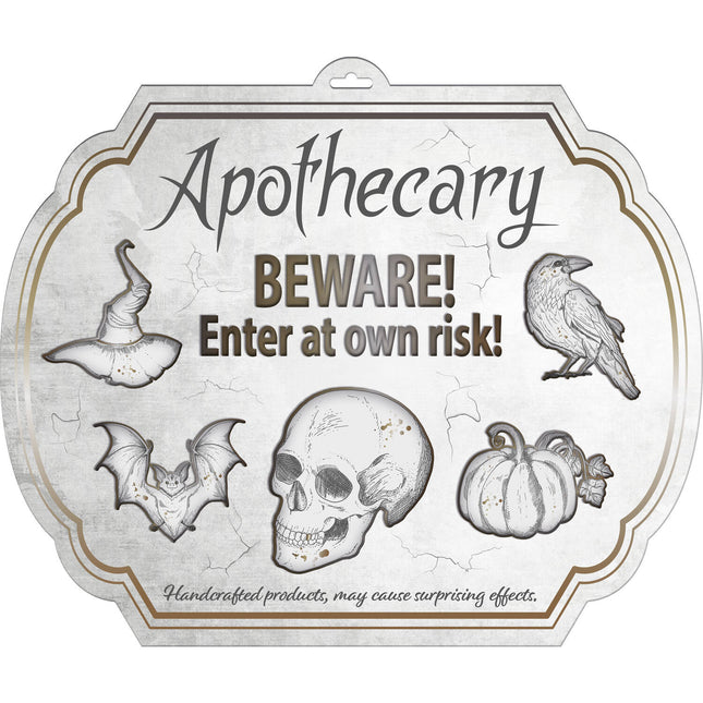 Feestbazaar Deurbord Creepy Curiosities (40x50cm)