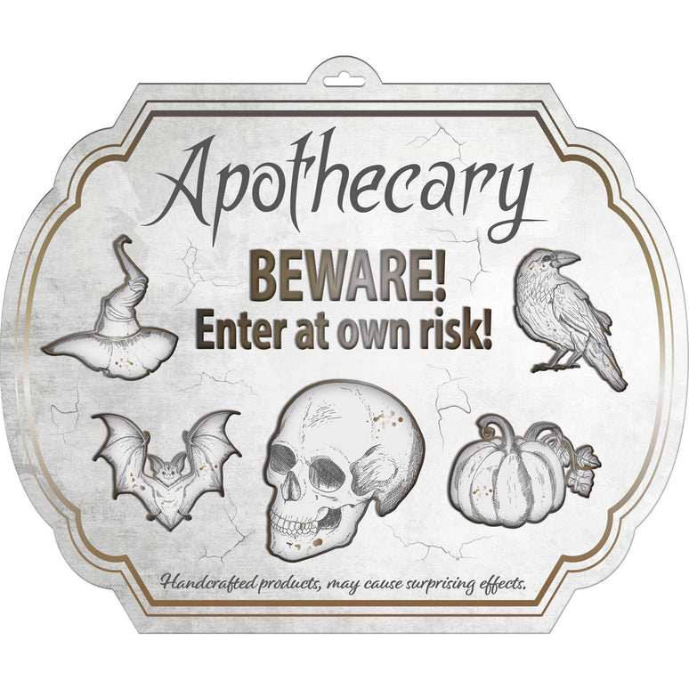 Feestbazaar Deurbord Creepy Curiosities (40x50cm)