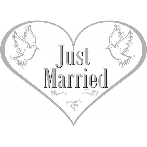 Feestbazaar Deurbord Just Married