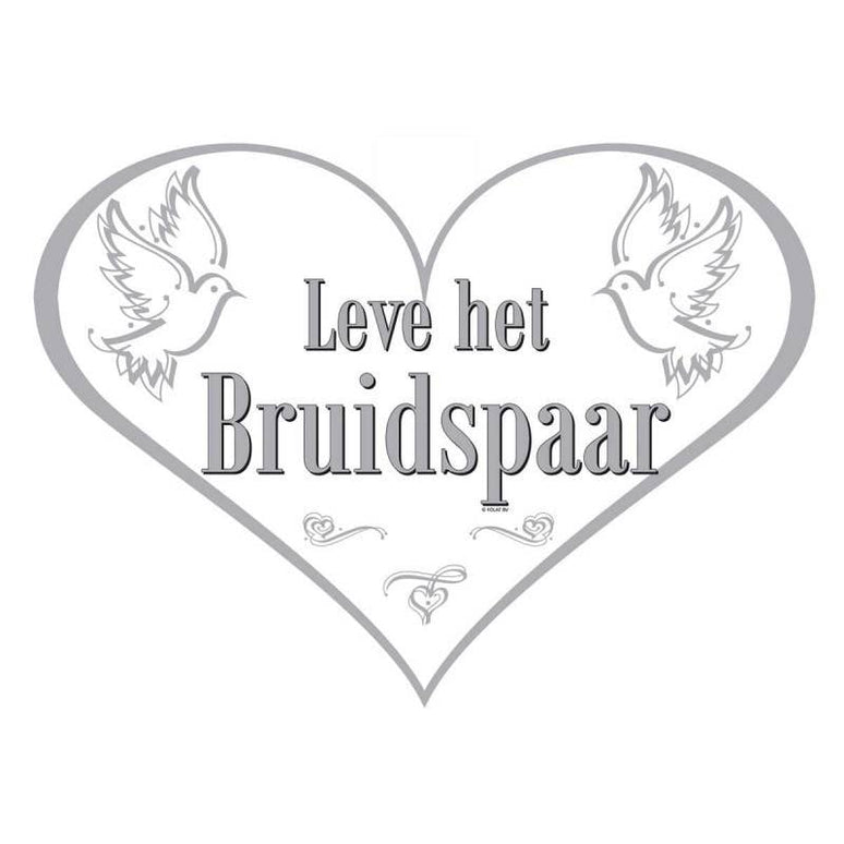 Feestbazaar Deurbord Leve Het Bruidspaar