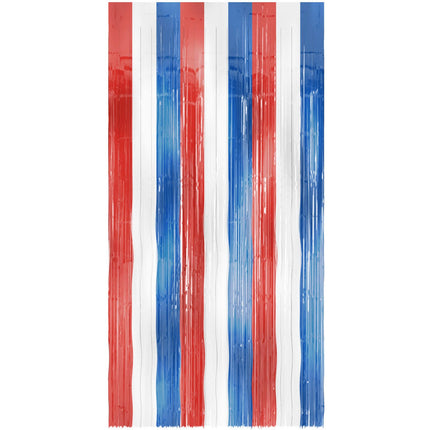 Feestbazaar Deurgordijn Rood Wit Blauw (200x100cm)