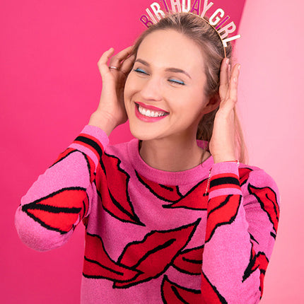 Feestbazaar Diadeem 'Birthday Girl' Colorful
