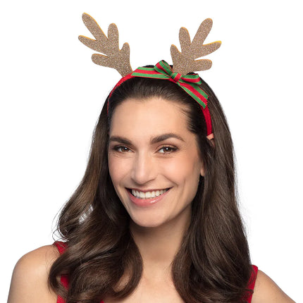 Feestbazaar Diadeem Golden Reindeer