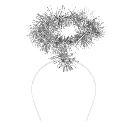 Feestbazaar Diadeem Halo Tinsel Zilver