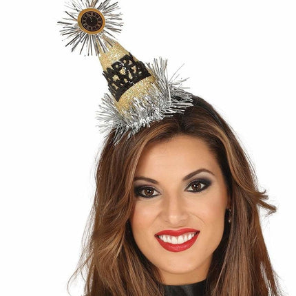 Feestbazaar Diadeem Hoedje Happy New Year Goud