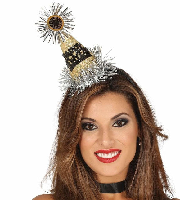 Feestbazaar Diadeem Hoedje Happy New Year Goud