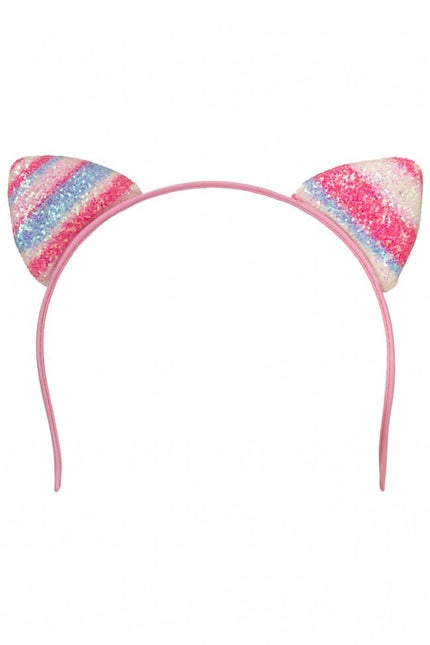Feestbazaar Diadeem Kattenoortjes Glitter Multikleur