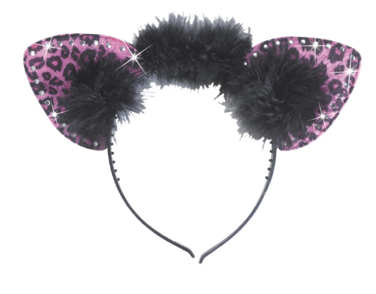 Feestbazaar Diadeem Met Roze Luipaard Oren