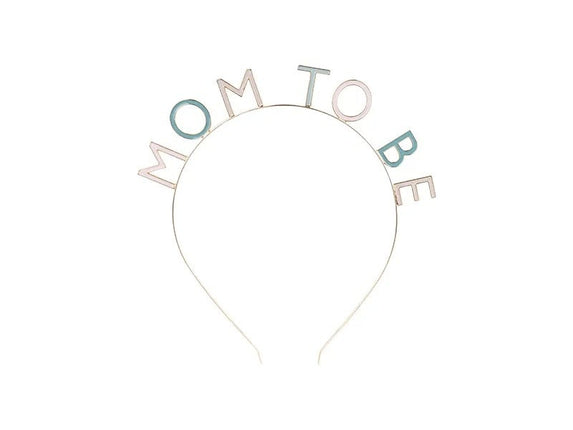 Feestbazaar Diadeem 'Mom To Be' Blauw / Roze