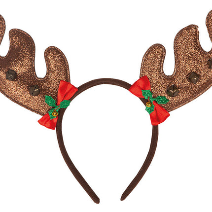 Feestbazaar Diadeem Rendier Bruin Met Belletjes