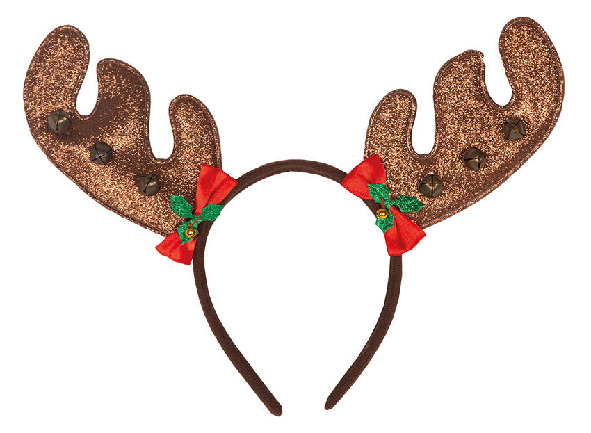 Feestbazaar Diadeem Rendier Bruin Met Belletjes