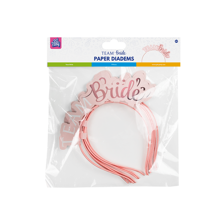 Feestbazaar Diadeem 'Team Bride' Blush roze (7st)
