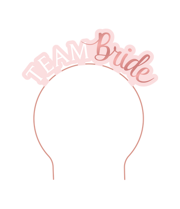 Feestbazaar Diadeem 'Team Bride' Blush roze (7st)