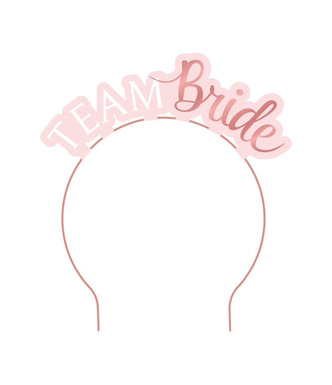 Feestbazaar Diadeem 'Team Bride' Blush roze (7st)