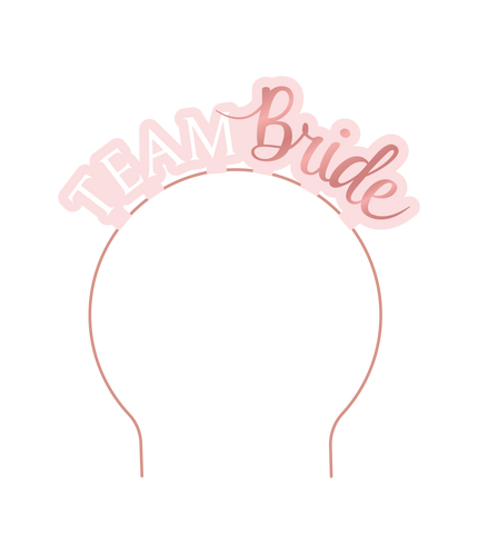 Feestbazaar Diadeem 'Team Bride' Blush roze (7st)