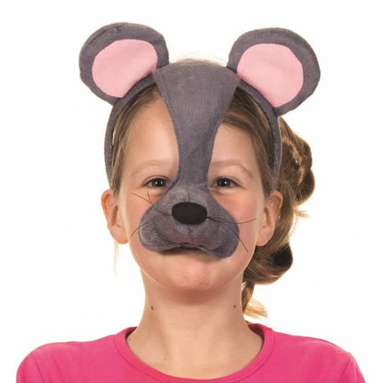 Feestbazaar Dierenmasker Muis met geluid