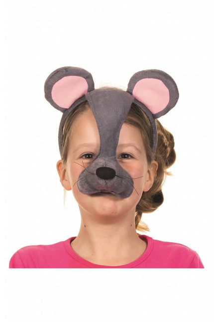 Feestbazaar Dierenmasker Muis met geluid