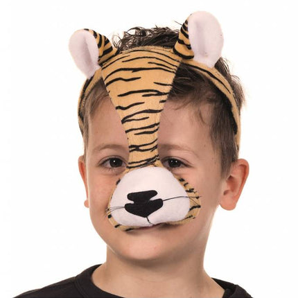 Feestbazaar Dierenmasker Tijger met geluid