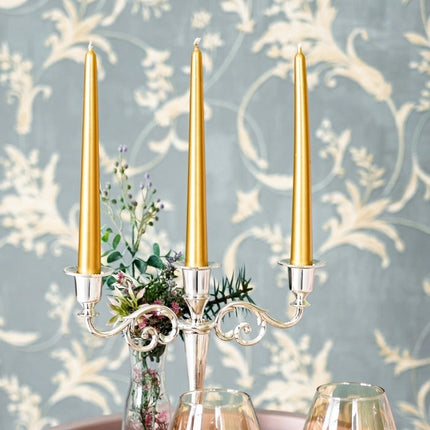 Feestbazaar Dinerkaarsen Goud Metallic 24cm (10st)