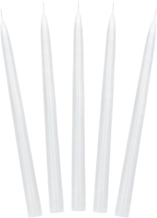Feestbazaar Dinerkaarsen Wit Mat 24cm (10st)