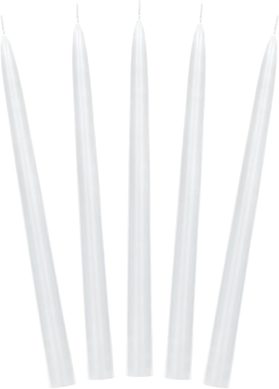 Feestbazaar Dinerkaarsen Wit Mat 24cm (10st)