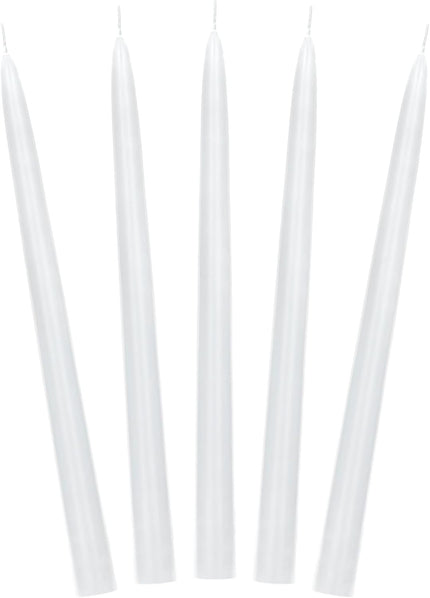 Feestbazaar Dinerkaarsen Wit Mat 24cm (10st)