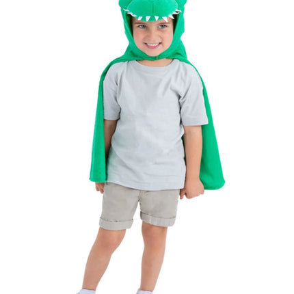 Feestbazaar Dino Cape Kind Groen Deluxe