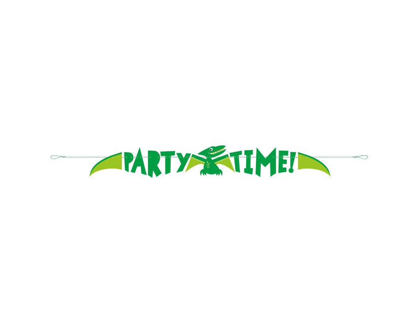 Feestbazaar Dino Letterslinger Party Time 1,53m