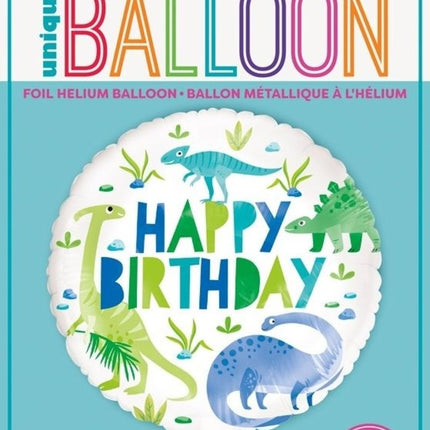 Feestbazaar Dinosaurus Helium Ballon Blauw/Groen Unique