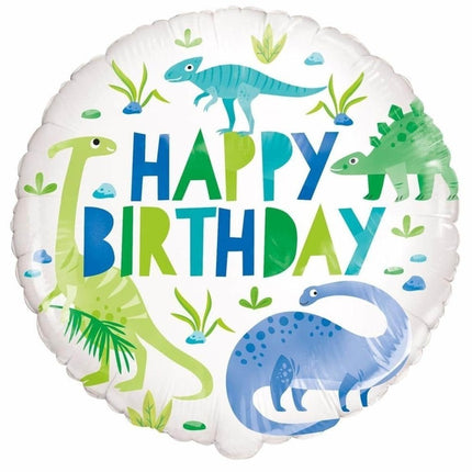 Feestbazaar Dinosaurus Helium Ballon Blauw/Groen Unique