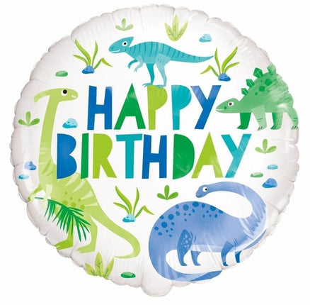 Feestbazaar Dinosaurus Helium Ballon Blauw/Groen Unique