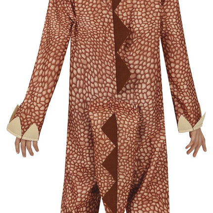 Feestbazaar Dinosaurus Onesie Kind Bruin