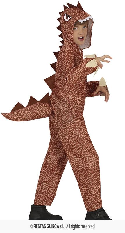 Feestbazaar Dinosaurus Onesie Kind Bruin