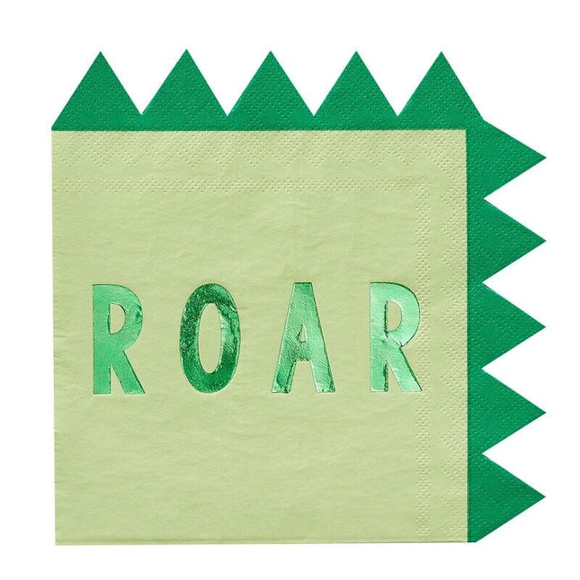 Feestbazaar Dinosaurus Servetten gevorm Roar (16st)