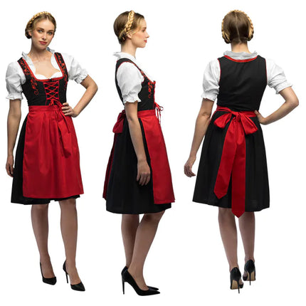 Feestbazaar Dirndl Frau Fischer Rood