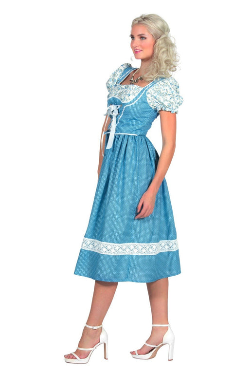 Feestbazaar Dirndl Jurk Lang Blauw