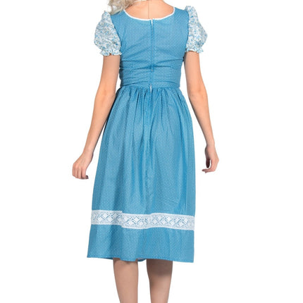 Feestbazaar Dirndl Jurk Lang Blauw