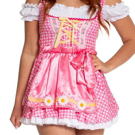 Feestbazaar Dirndl Kort Emily Roze Geruit