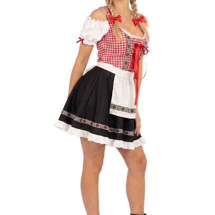 Feestbazaar Dirndl Lotte Rood Geruit