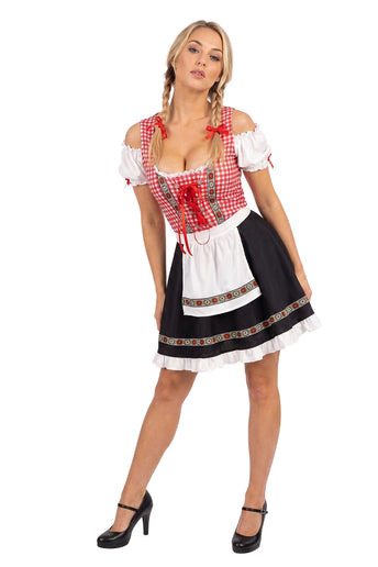 Feestbazaar Dirndl Lotte Rood Geruit
