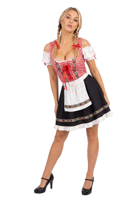 Feestbazaar Dirndl Lotte Rood Geruit