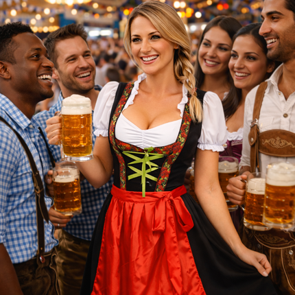Feestbazaar Dirndl Rood Belle