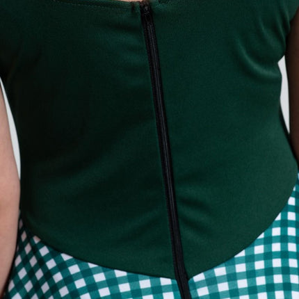 Feestbazaar Dirndl Sara Kort Groen Geruit