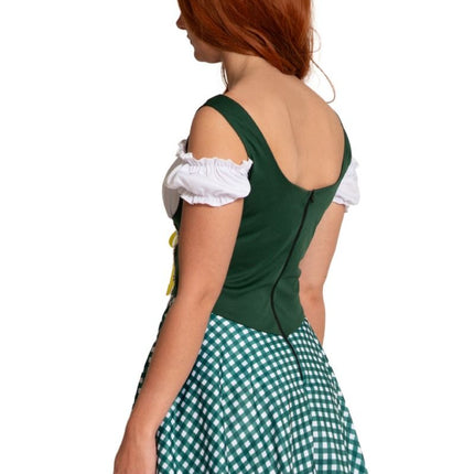 Feestbazaar Dirndl Sara Kort Groen Geruit