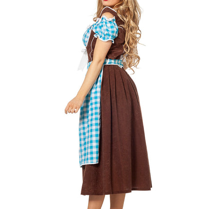 Feestbazaar Dirndl suedine blauw