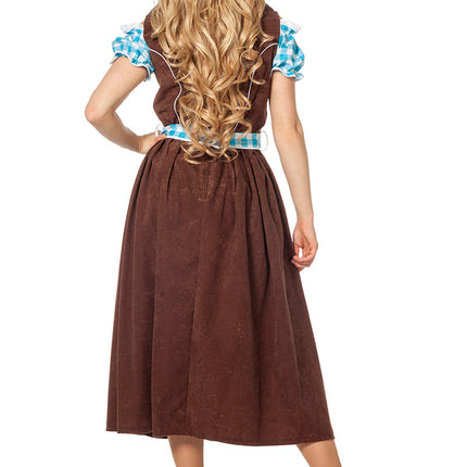 Feestbazaar Dirndl suedine blauw