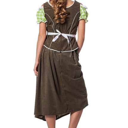 Feestbazaar Dirndl suedine groen