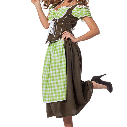 Feestbazaar Dirndl suedine groen